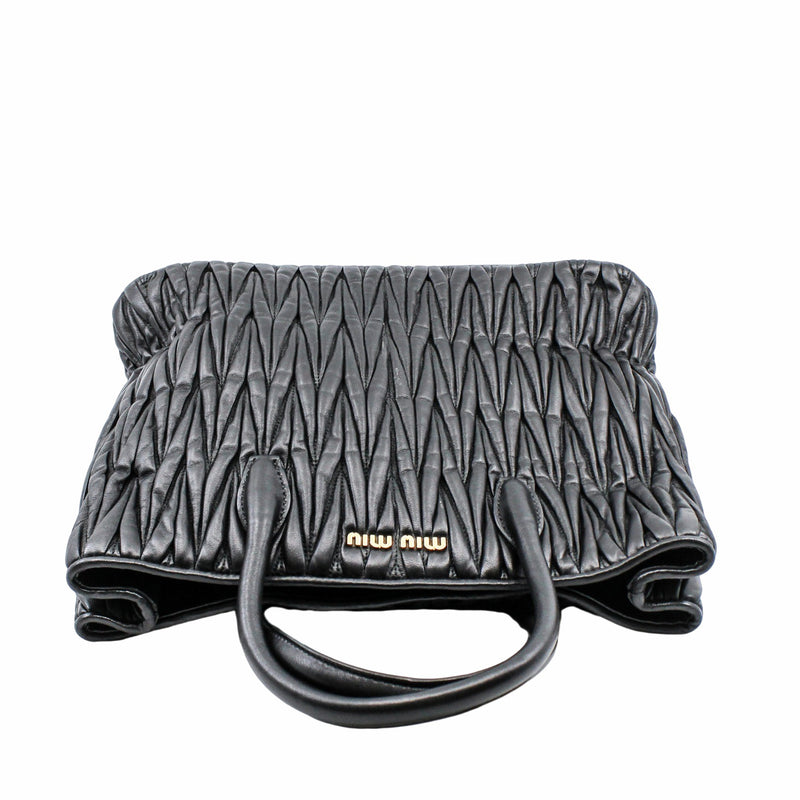 tote lambskin black - L'UXE LINK
