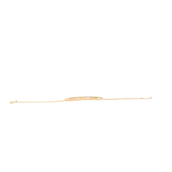 18k diamond pierced Atlas bar bracelet - L'UXE LINK