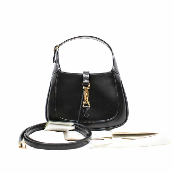 jackiemini  leahter black ghw - L'UXE LINK