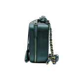 thumbnail medium Top handle vanity box in caviar blue and purple
