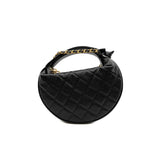 thumbnail half moon hobo bag in black caviar ghw #AU02XXXX