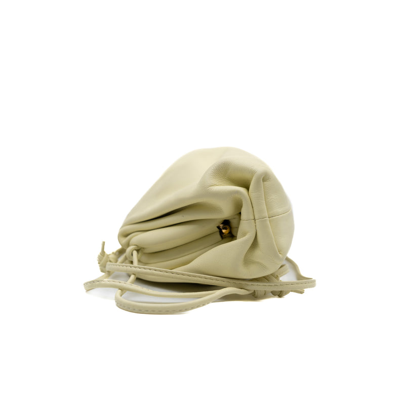 Mini Pouch In Light Yellow Calf Leather GHW - L'UXE LINK
