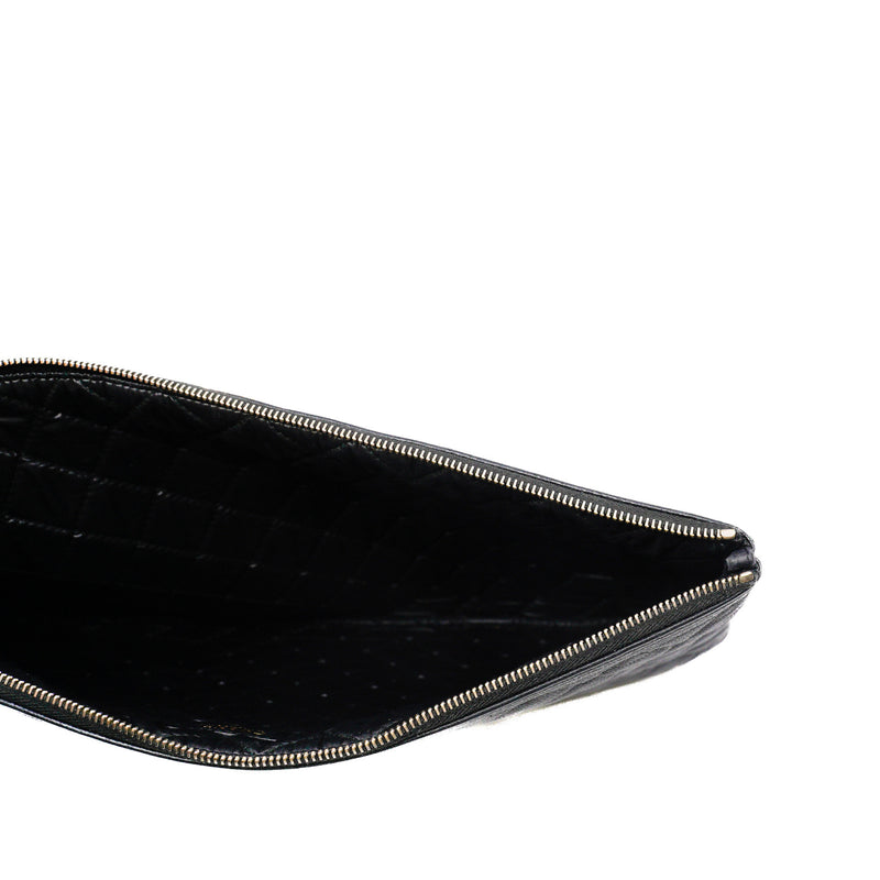 Large Boy O-Case Clutch In Black Caivar Lether Seri 24