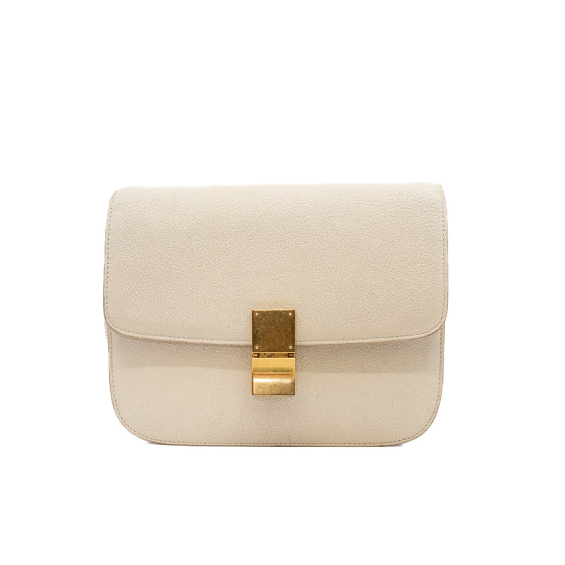 box in calfskin milky white ghw