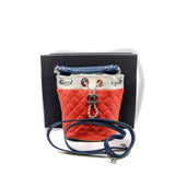 thumbnail tote bucket in lambskin orange/white phw seri 23