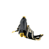 thumbnail small saddle bag in strap grained calfskin in ghw