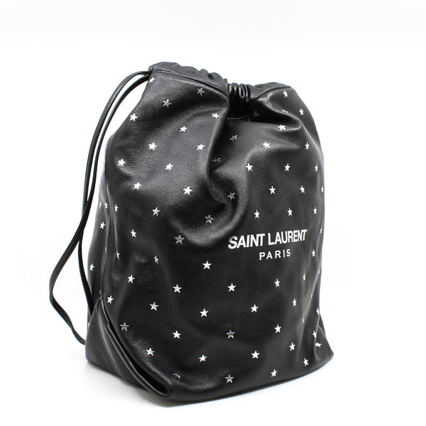 black tote with silver stars phw - L'UXE LINK
