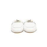thumbnail oz mules in leather white phw #37