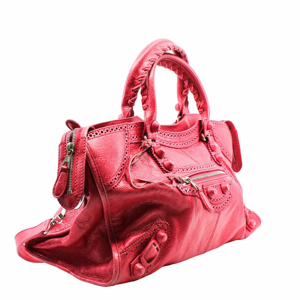 Classic City 2 Way Shoulder Bag Leather  Pink PHW