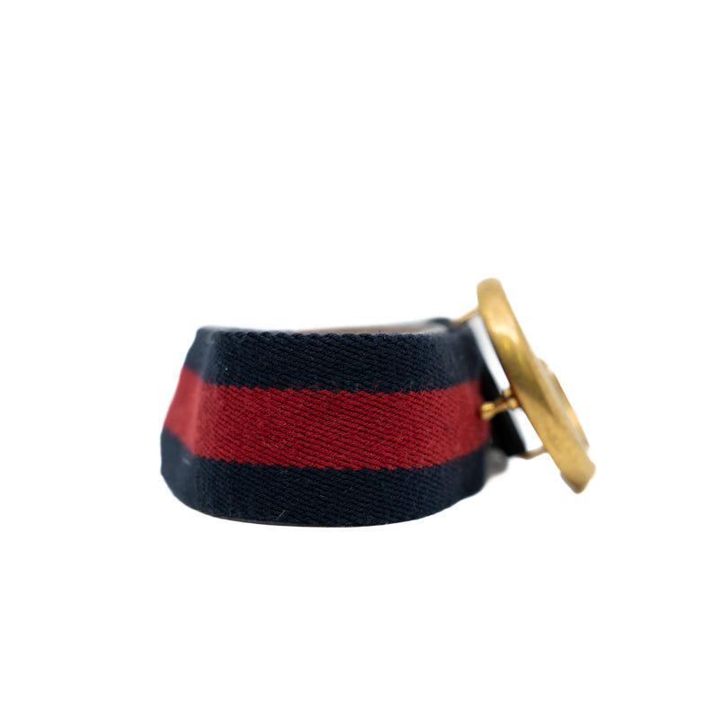 Double G Logo Marmont Canvas Belt Size 85 - L'UXE LINK