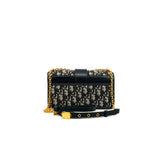 thumbnail mini 30 montaigne with chain in blue dior oblique jacquard ghw 2023