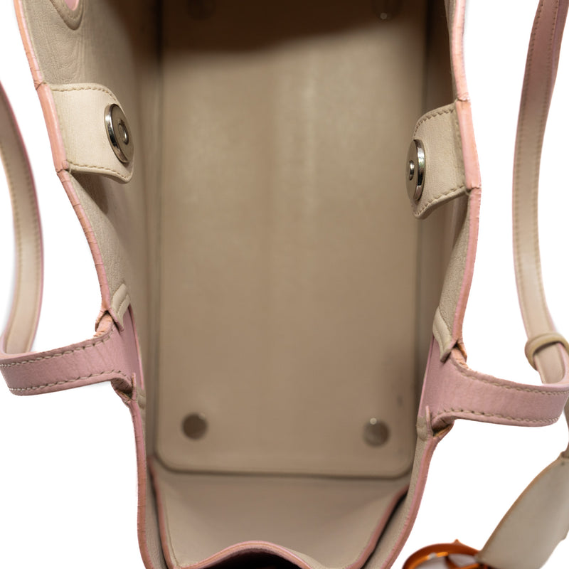 medium tote in leather pink phw