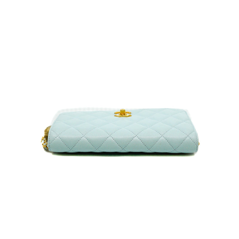 woc in baby blue lambskin with pearl crush ghw