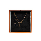 thumbnail chaine d'ancre chaos lariat necklace in 18k rg  22W048815 rrp 42540