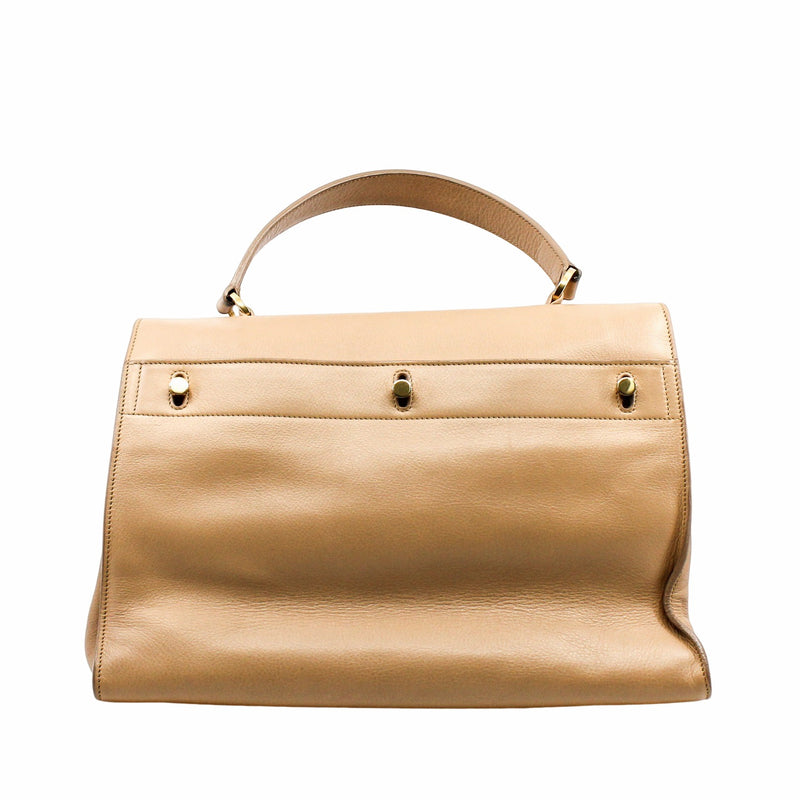 Handbag leather beige ghw - L'UXE LINK
