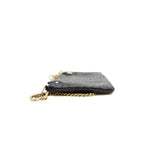 thumbnail snake clutch chain bag in black  ghw