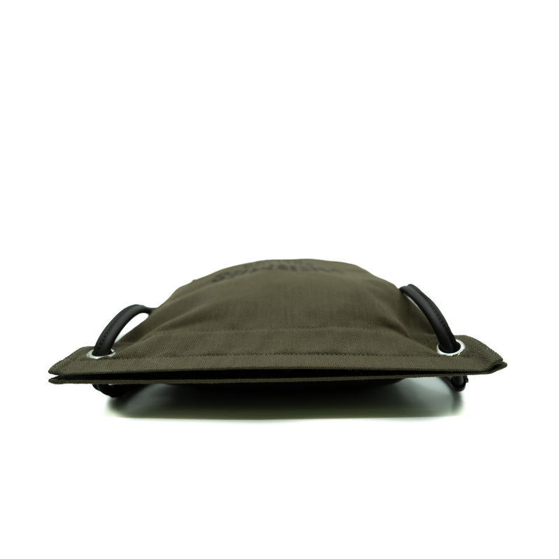 maline in canvas khaki/ebene z stamp