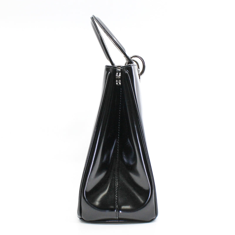 Medium Diorissimo In Black Patent Leather Handbag PHW With Strap - L'UXE LINK