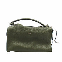 fendi lei boston bag medium  leather grey green phw - L'UXE LINK
