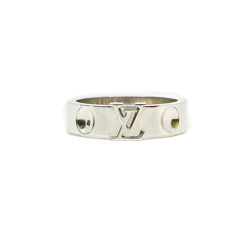 Empreinte Ring With LV logo In White Gold Size 53 - L'UXE LINK