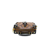 thumbnail petite malle souple in monogram canvas black ghw