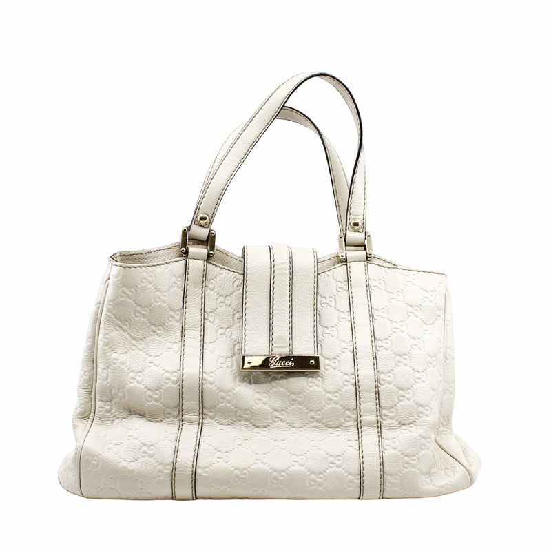 tote bag  leather  white PHW