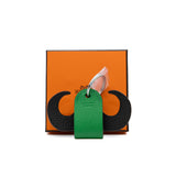 thumbnail key ring bull horns in green