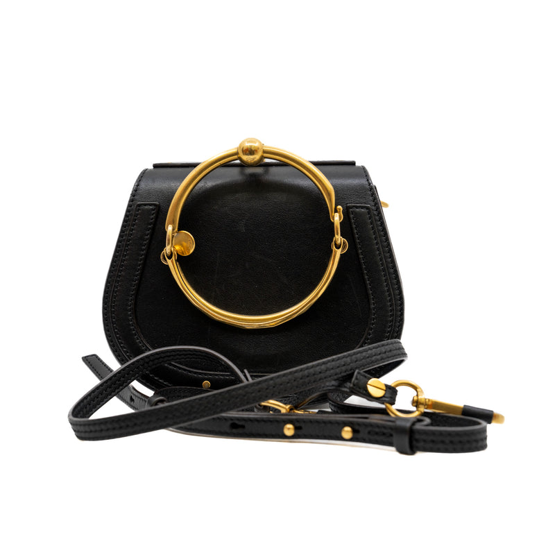 Small Nile Black Calfskin Leather Bracelet Bag GHW - L'UXE LINK
