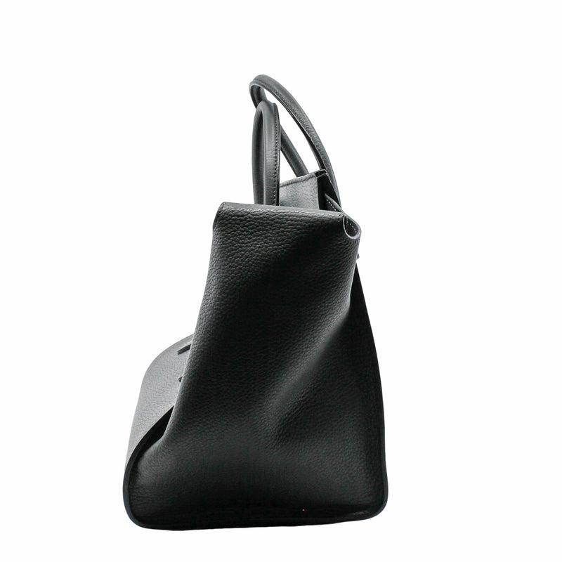 TIE KNOT TAILLE MOYENNE CUIR TOTE BAG GREY - L'UXE LINK