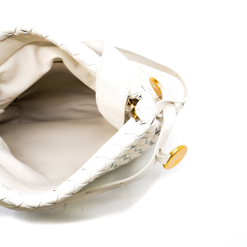tote shoulder bag in white with strap - L'UXE LINK