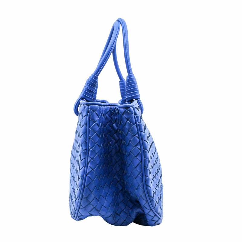 Top Handle Bag blue electric Antique Brass Hardware - L'UXE LINK