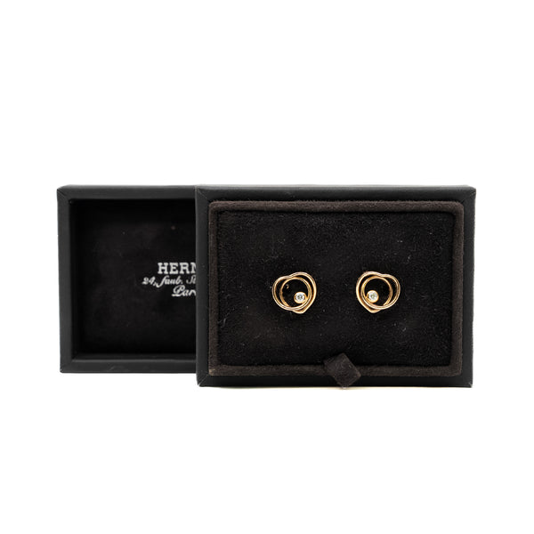 boutons D'oreilles vertige heart earring with diamond rg