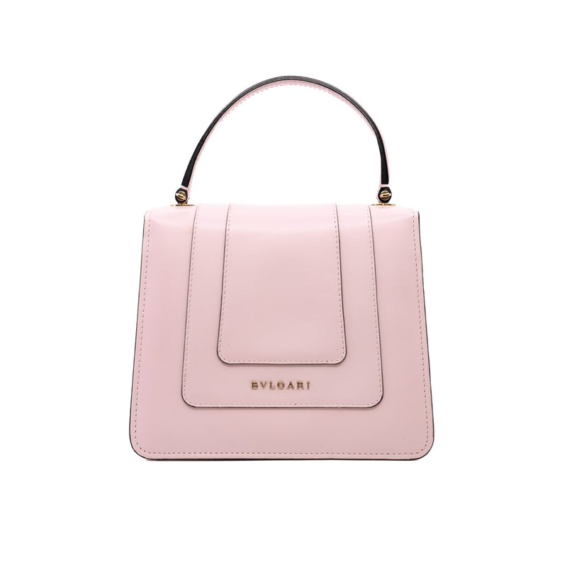 BVLGARI SERPENTI FOREVER CROSSBODY TOP HANDLE BAG IN PINK GHW