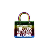 thumbnail limited edition medium lady dior with words in rainbow phw 2017