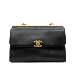 flap bag in lambskin black ghw 2018