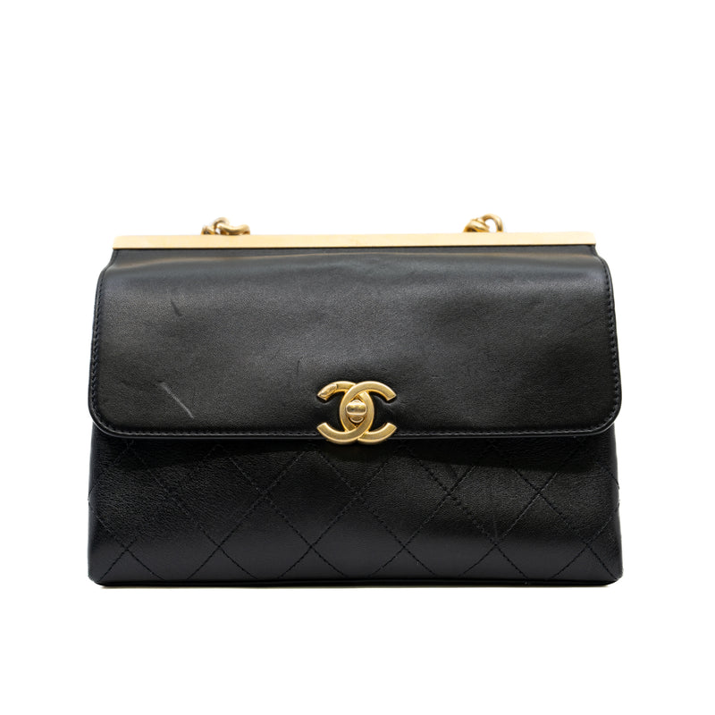flap bag in lambskin black ghw 2018