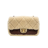 thumbnail medium cf in lambskin/lamb wool wine/beige ghw #TGG3XXXX