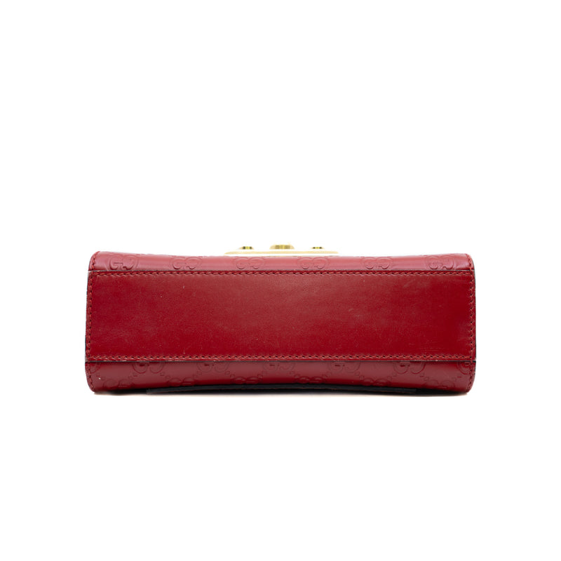 Small GG Padlock Shoulder Bag Red GHW