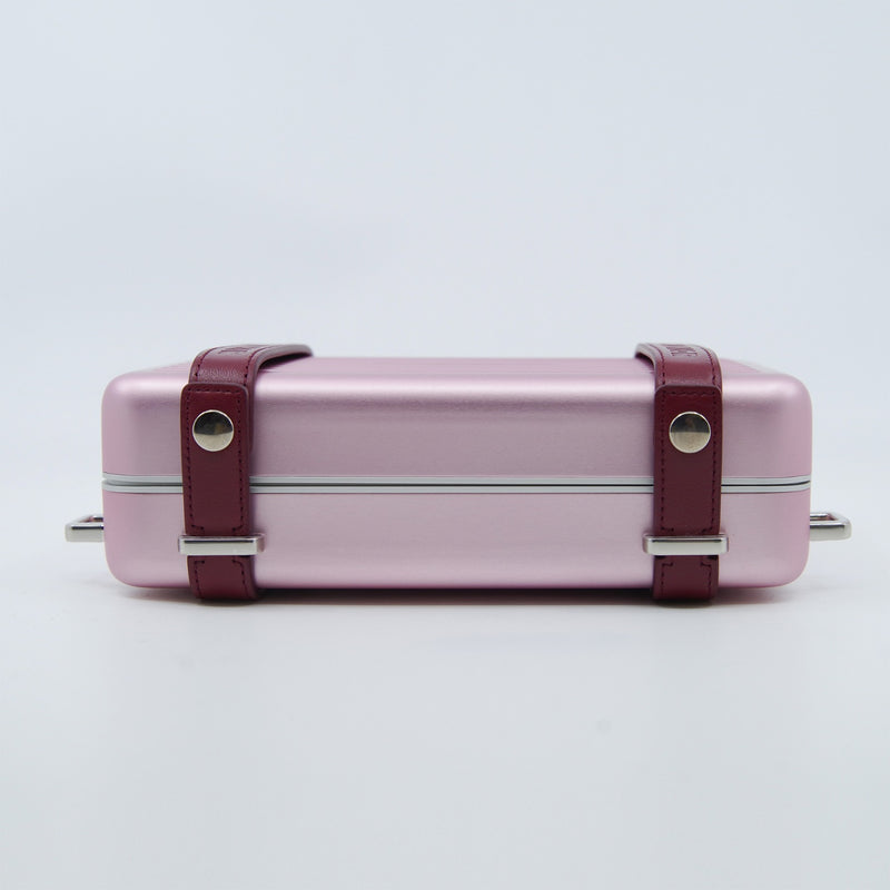 Dior X Rimowa Aluminum Rose Pink Clutch Bag PHW With Strap - L'UXE LINK