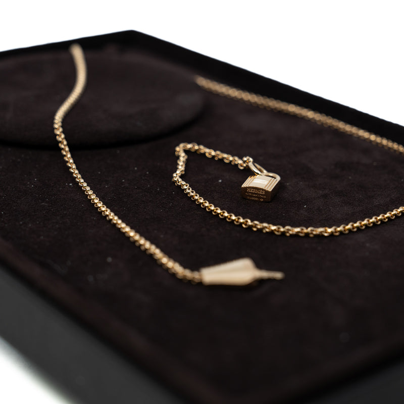 Medium Kelly Clochette Long Necklace In Rose Gold - L'UXE LINK