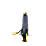 thumbnail medium saddle bag with strap in calfskin blue ghw 2020