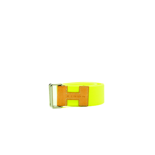 Neon Yellow Nomade Belt PHW Stamp M - L'UXE LINK