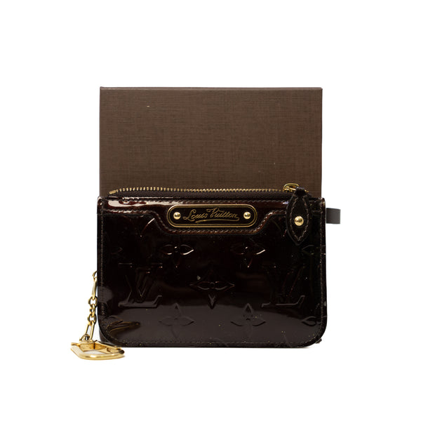 Amarante Monogram Vernis Key Pouch GHW - L'UXE LINK