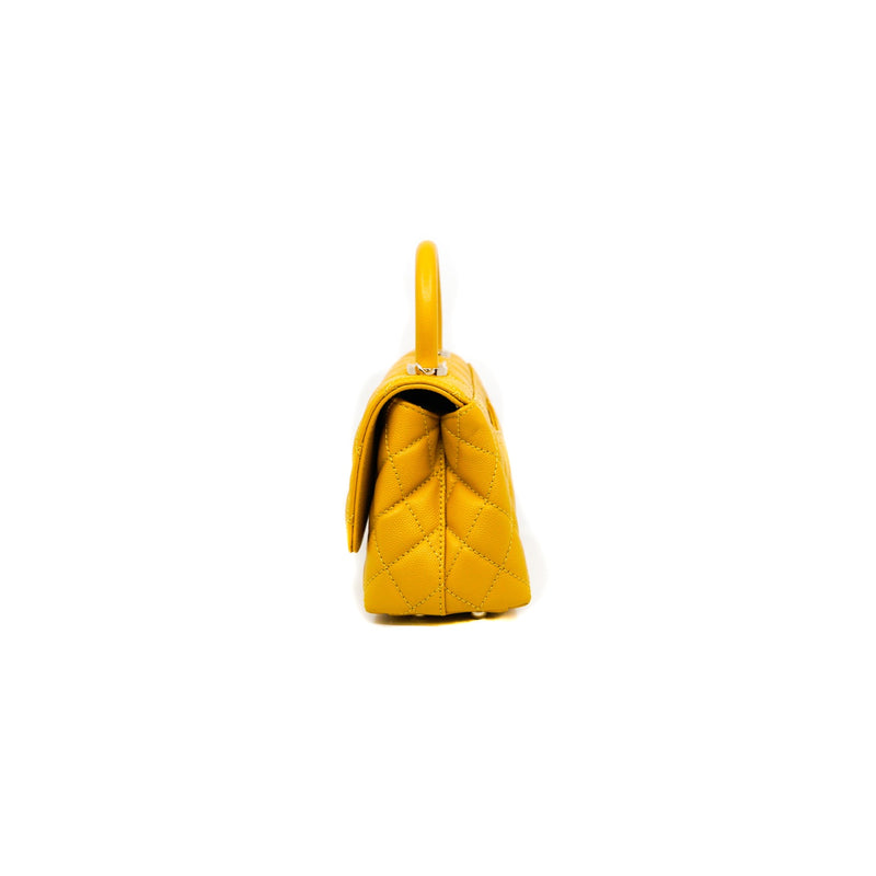 coco handle in mini caviar yellow ghw