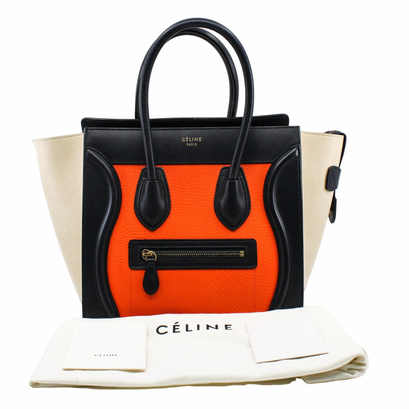 micro luggage orange red mix navy beige - L'UXE LINK