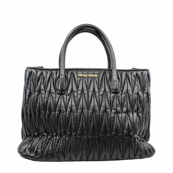 tote lambskin black - L'UXE LINK