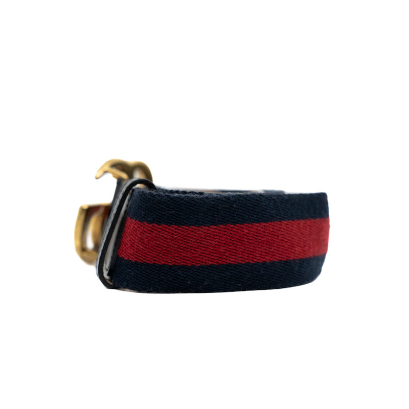 Double G Logo Marmont Canvas Belt Size 85 - L'UXE LINK
