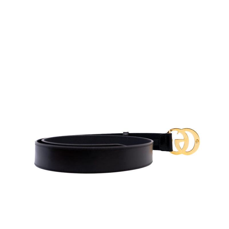 GG Marmont Leather Belt With Shiny Buckle Size 85 - L'UXE LINK