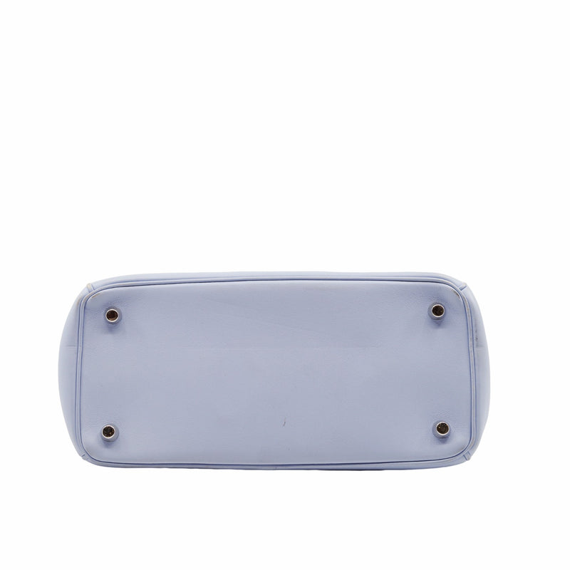 Be Dior  Flap Bag Medium Leather Blue And Red PHW - L'UXE LINK
