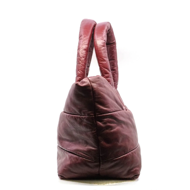 Coco Cocoon Burgundy/Black Lambskin Reversible Tote Bag PHW Seri 12 - L'UXE LINK